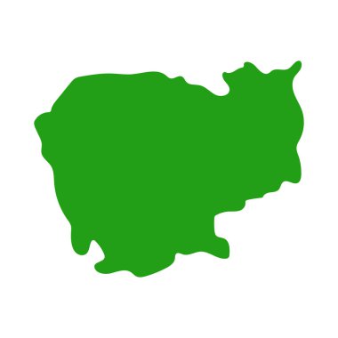 Kamboçya haritası simgesi. Kamboçya Krallığı. Düzenlenebilir vektör.