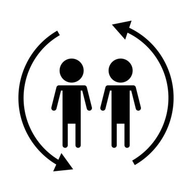 İçerideki siluet simgesi. İçeriden bilgi. Düzenlenebilir vektör.