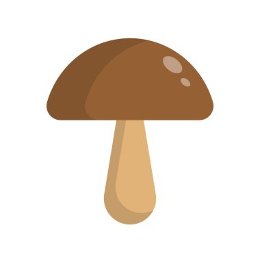 Kahverengi mantar ikonu. Malzeme. Düzenlenebilir vektör.