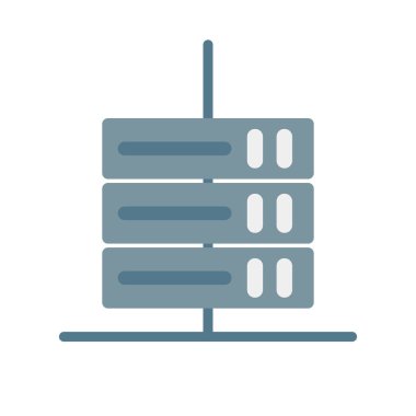 Sunucu simgesi ağa bağlandı. Düzenlenebilir vektör.