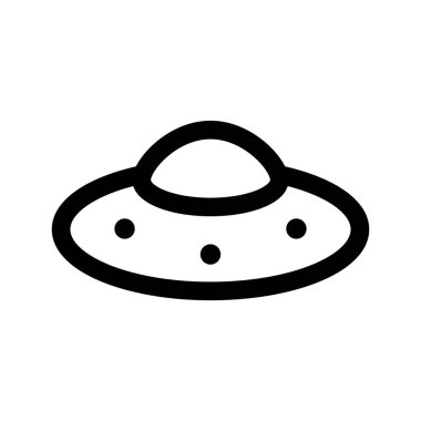 Uçan daire simgesi. Tanımlanamayan uçan nesne simgesi. ufo. Düzenlenebilir vektör.