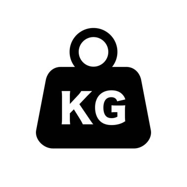 Kilogram ağırlığında. Ağırlık ve kas antrenmanı. Düzenlenebilir vektör.