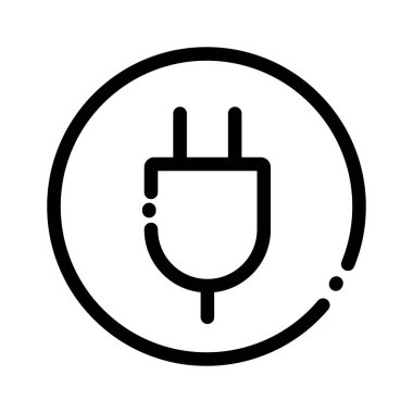 Modern outlet simgesi. Yuvarlak tapa simgesi. Düzenlenebilir vektör.