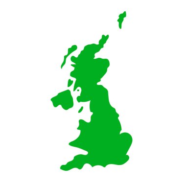 United Kingdom map icon. UK map. Editable vector.