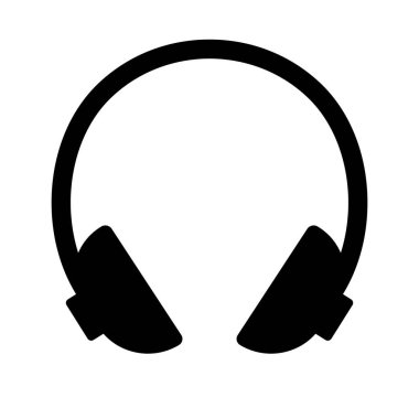 Headphone silhouette icon. Headset. Editable vector.
