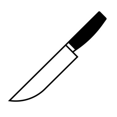 Simple knife icon. Cooking utensils. Cutlery icon. Editable vector.