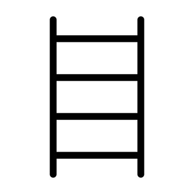 Simple ladder icon. Climbing tool. Editable vector.