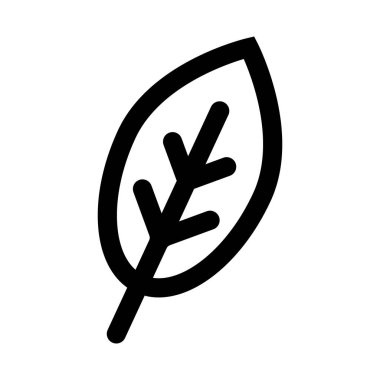Simple leaf silhouette icon. Editable vector.