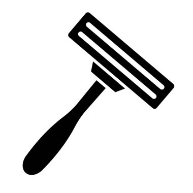 Razor blade silhouette icon. Hair razor. Editable vector.