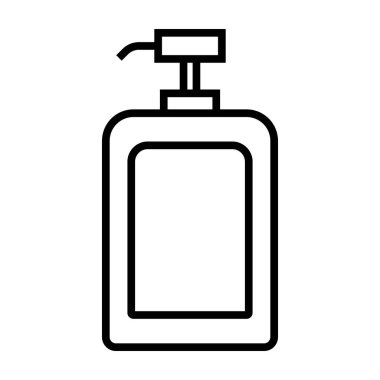 Simple soap bottle icon. Daily Necessities. Editable vector.