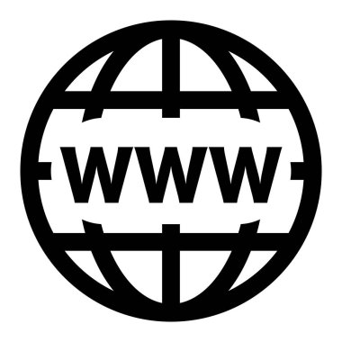 WWW web browser icon. Internet browser. Editable vector.