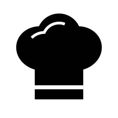 Chef hat silhouette icon. Cook. Editable vector.