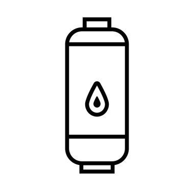 Simple propane gas cylinder icon. Gas tank. Editable vector.