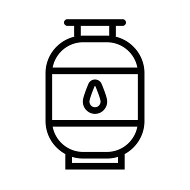 Gas cylinder icon. Propane gas storage. Gas for household use. Editable vector.