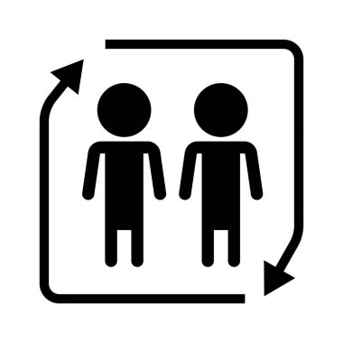 Insider information silhouette icon. Editable vector.