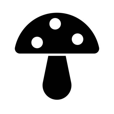 Mushroom silhouette icon. Ingredient. Editable vector.