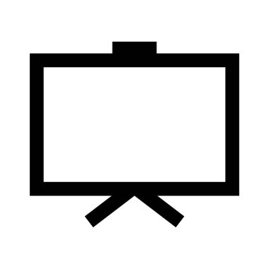 Simple paintboard silhouette icon. Editable vector.