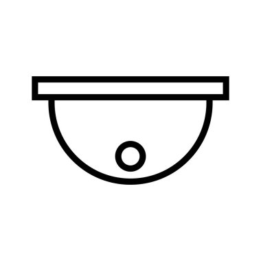 Simple ceiling CCTV icon. Editable vector.