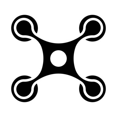 Quadcopter silhouette icon. Drone. Editable vector.