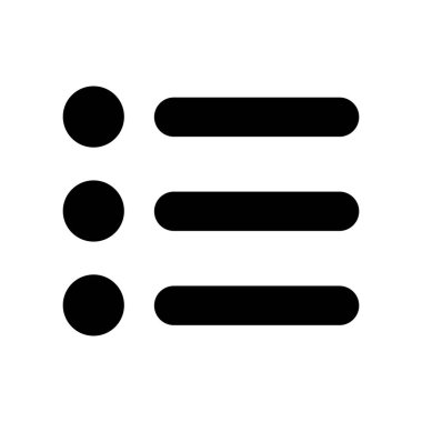 Menu silhouette icon. Hamburger menu. Editable vector.