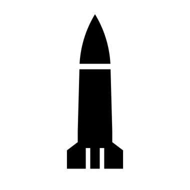 Launch rocket silhouette icon. Editable vector.