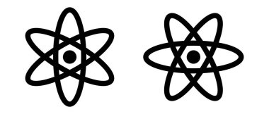 Atom icons set. Elements. Editable vector.