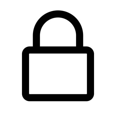 Simply padlock icon. Security. Lock. Editable vector.
