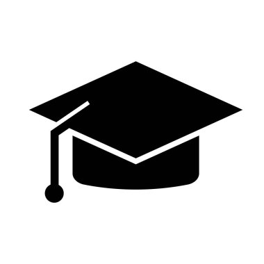 Graduation hat. Degree. Education. Editable vector.