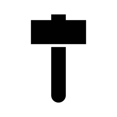 Hammer silhouette icon. Tool. Carpenter. Editable vector.