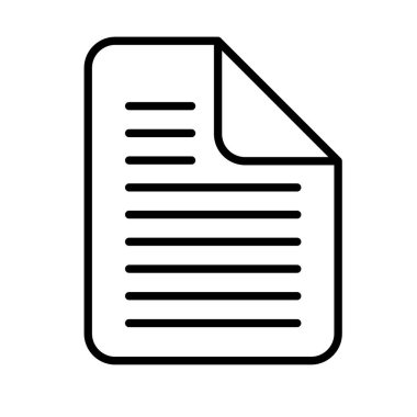 Memo icon. Data file. Business document. Editable vector.