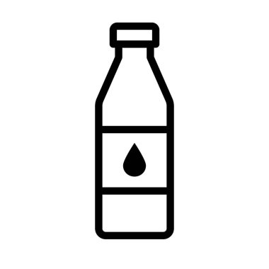 Simple drink plastic bottle icon. Editable vector.