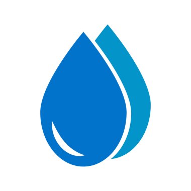 Water drop logo. Natural water. Editable vector.