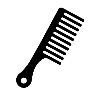 Hairbrush silhouette icon. Comb. Editable vector.