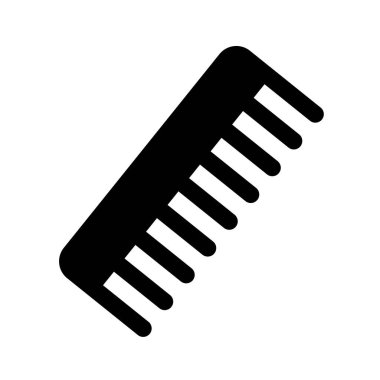 Comb silhouette icon. Hotel amenity. Editable vector.