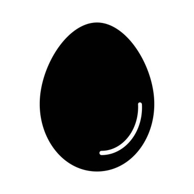 Egg silhouette icon. Egg shell. Editable vector.