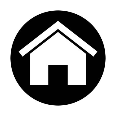 Round house button. Home. Housing. Editable vector.