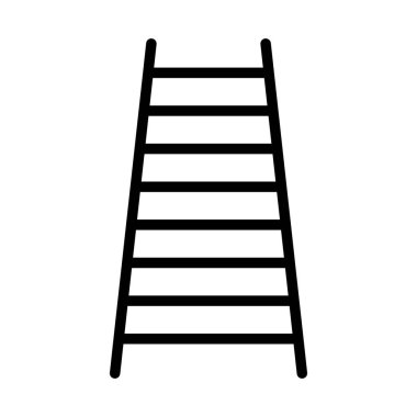 Simple ladder step icon. Editable vector.