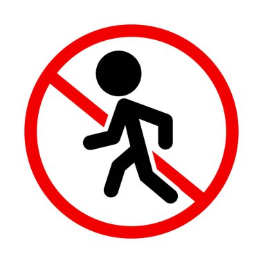 Not allowed to enter Icon. No entry. Editable vector.
