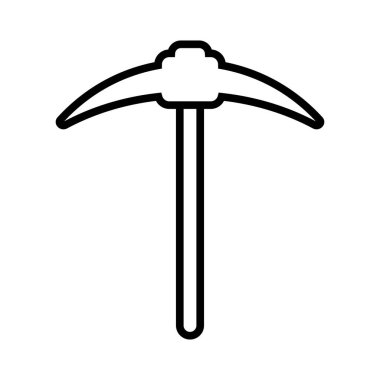 Simple pickaxe icon. Mining item. Editable vector.