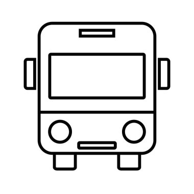Simple bus icon. Vehicle. Editable vector.