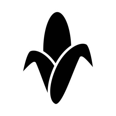 Corn silhouette icon. Vegetable and grain. Editable vector.