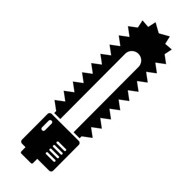 Simple chainsaw silhouette icon. Editable vector.