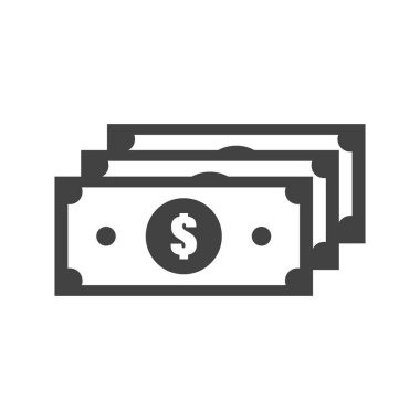 Dollar bills icon. Banknotes. Payment. Editable vector.