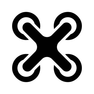 quadrotor drone icon. Unmanned aerial vehicle. Editable vector.