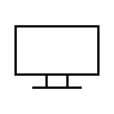 Simple TV icon with flat design. Editable vector.