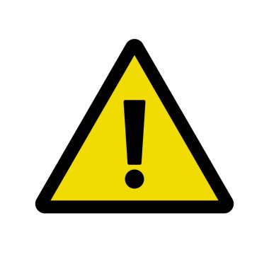 Dikkat Sembol. Uyarı ya da tehlike uyarısı. Düzenlenebilir vektör.