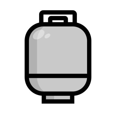 Gaz silindiri simgesi. Propan gazı. Düzenlenebilir vektör.