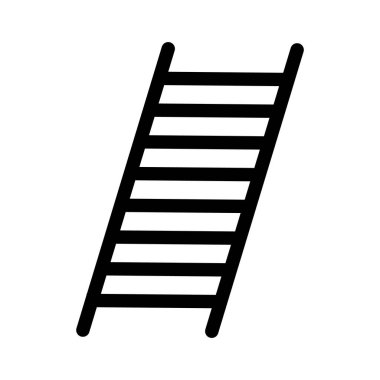 Merdiven simgesi. Merdivene tırmanıyorum. Düzenlenebilir vektör.
