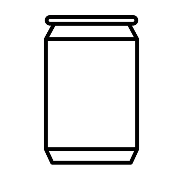 シンプルなアルミ缶アイコン ジュースだ 編集可能なベクトル — ストックベクタ