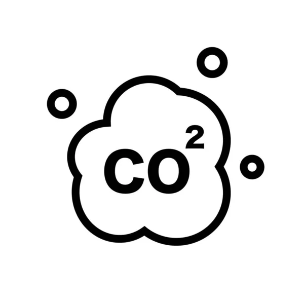Simple Co2 Icon Carbon Dioxide Editable Vector — Stock Vector